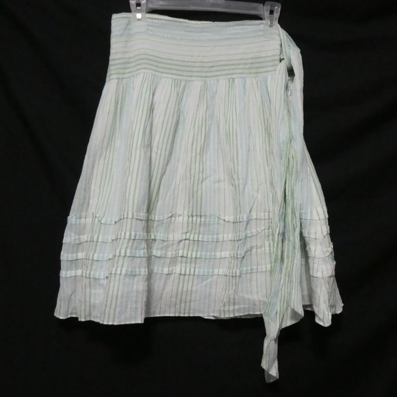 JESIRE size 36, 160/68A, striped lined skirt, side zip and tie - Picture 1 of 16